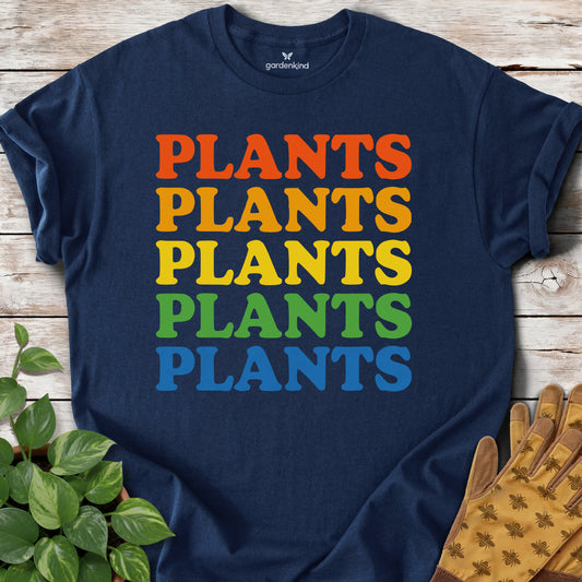 Plants Plants Plants Tee, Navy