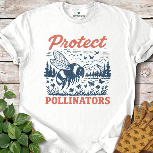 Pollinators Tee, White