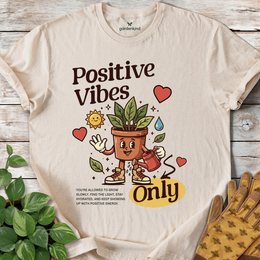 Positive Vibes Only Tee, Natural