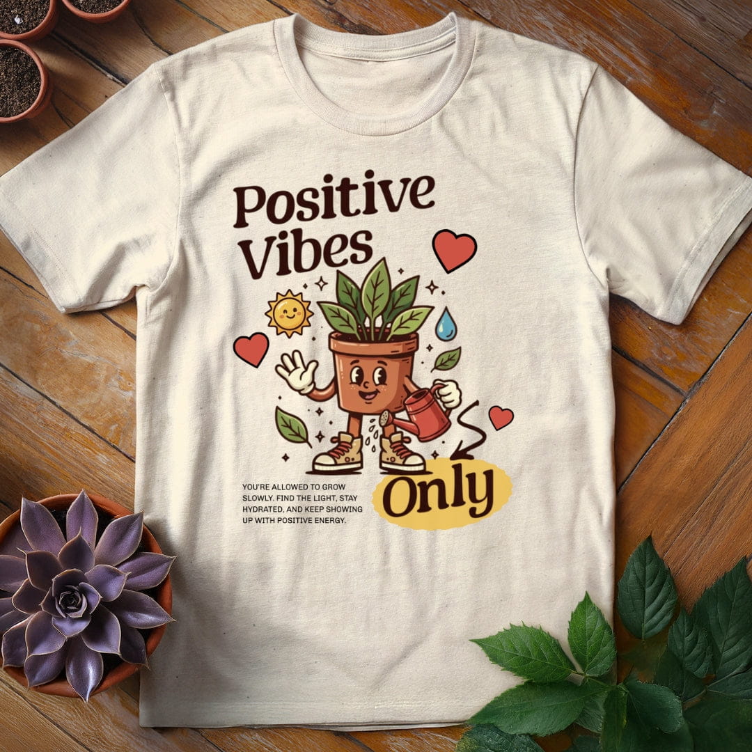 Positive Vibes Only Tee T-Shirt Natural / S