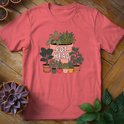 Pot Head Tee T-Shirt Coral Silk / S