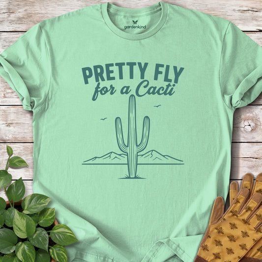 Pretty Fly for a Cacti Tee, Mint Green