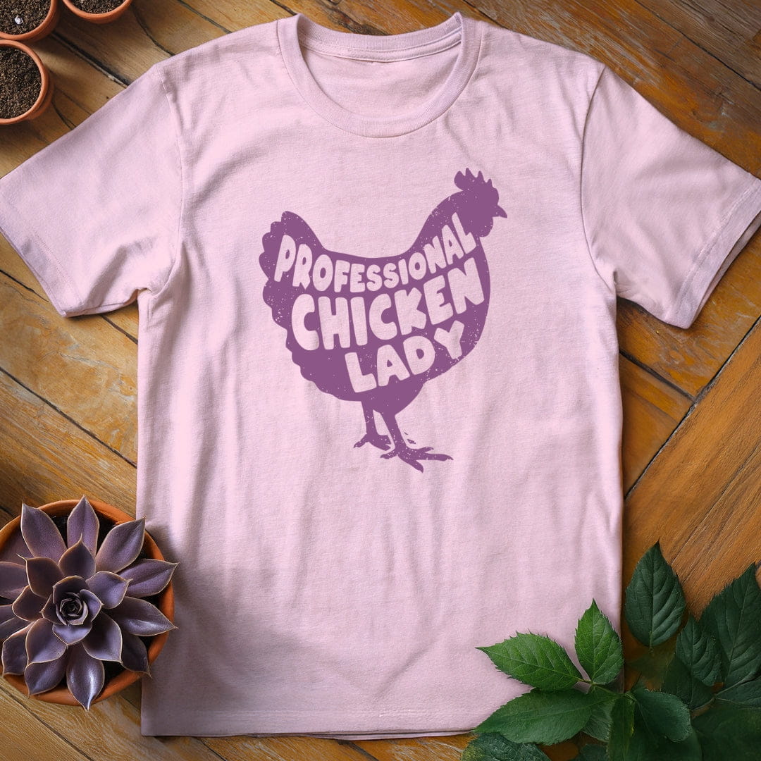 Professional Chicken Lady Tee T-Shirt Light Pink / S