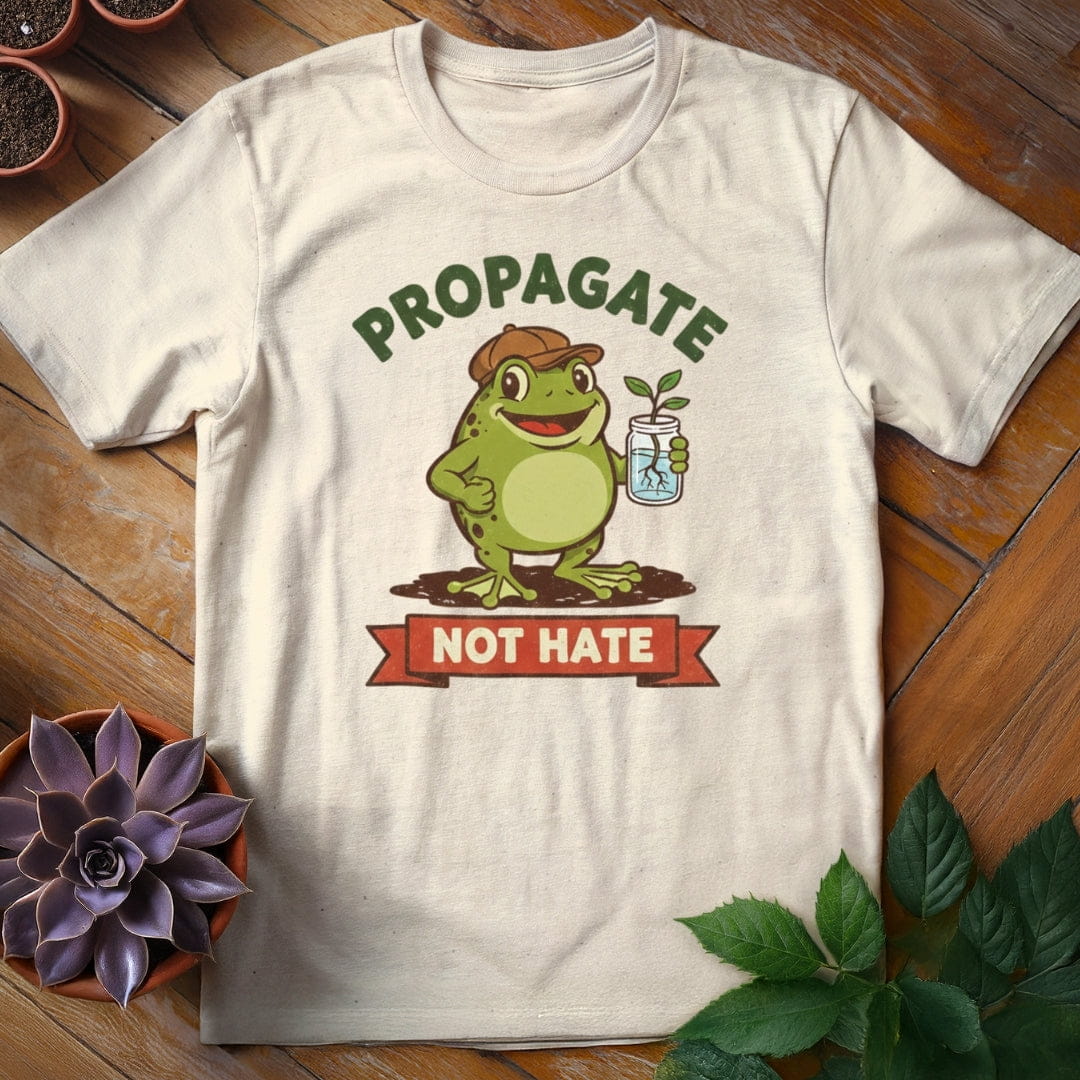 Propagate Not Hate Frog Tee T-Shirt Natural / S