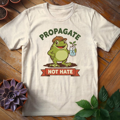 Propagate Not Hate Frog Tee T-Shirt Natural / S