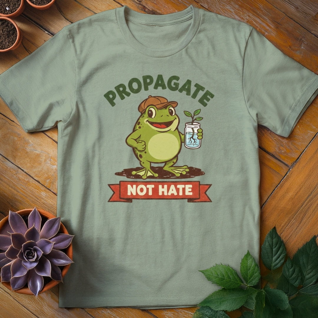 Propagate Not Hate Frog Tee T-Shirt Sage / S
