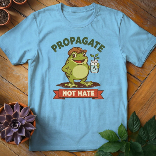 Propagate Not Hate Frog Tee T-Shirt Sky / S