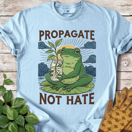 Propagate Not Hate Tee, Light Blue