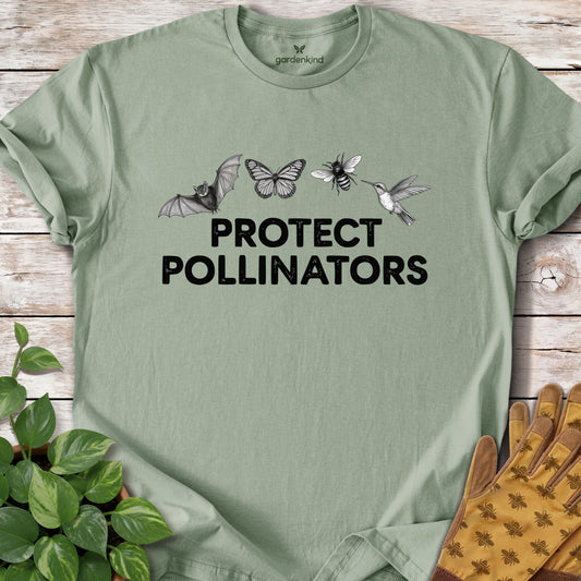 Protect Pollinators Tee, Sage