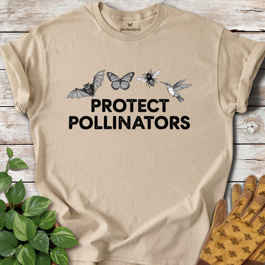 Protect Pollinators Tee, Sand