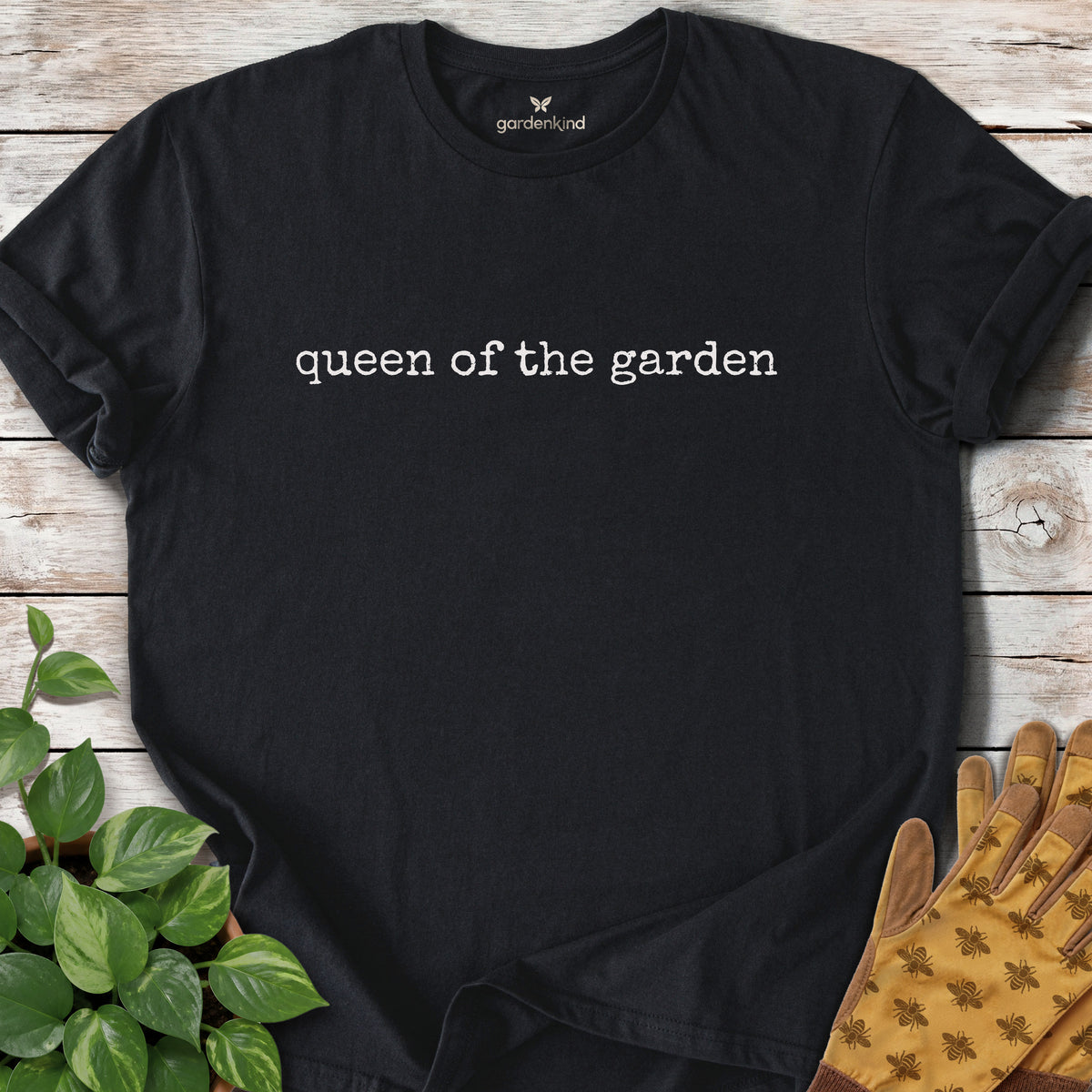 Queen of the Garden Tee, Black