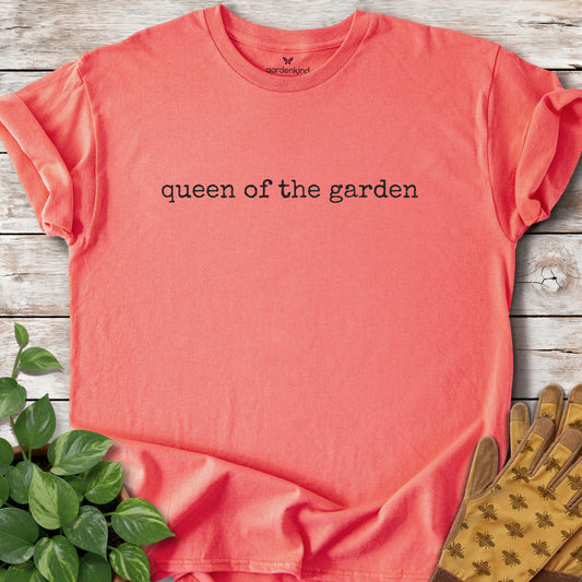 Queen of the Garden Tee, Coral Silk