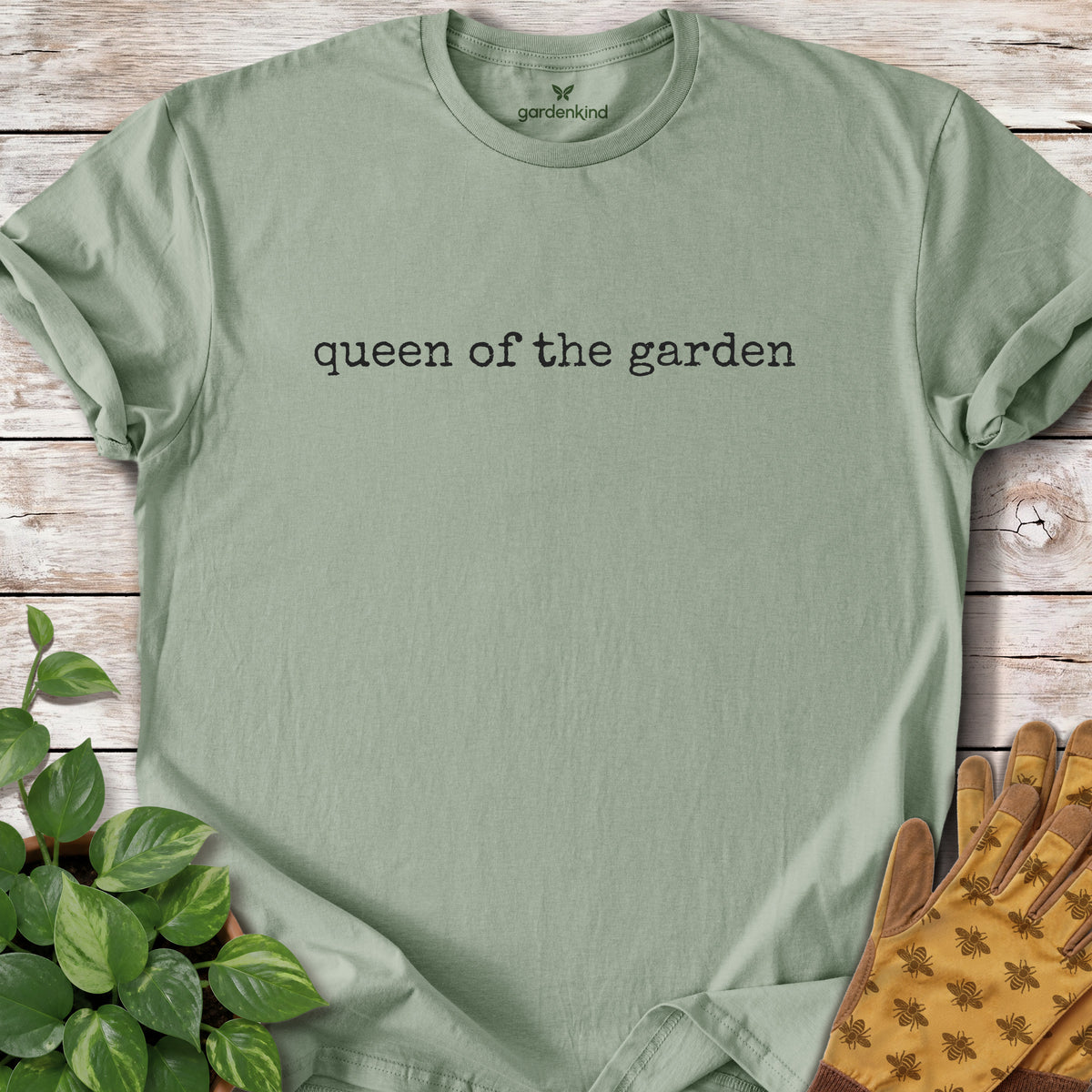Queen of the Garden Tee, Sage
