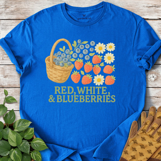 Red, White, and Blueberries Tee, Royal