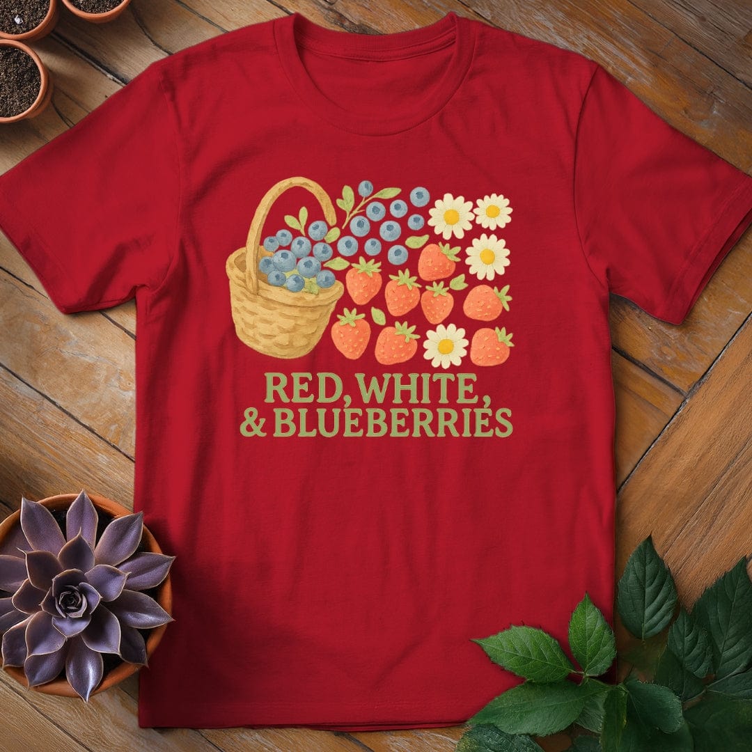 Red, White, and Blueberries Tee T-Shirt Cherry Red / S