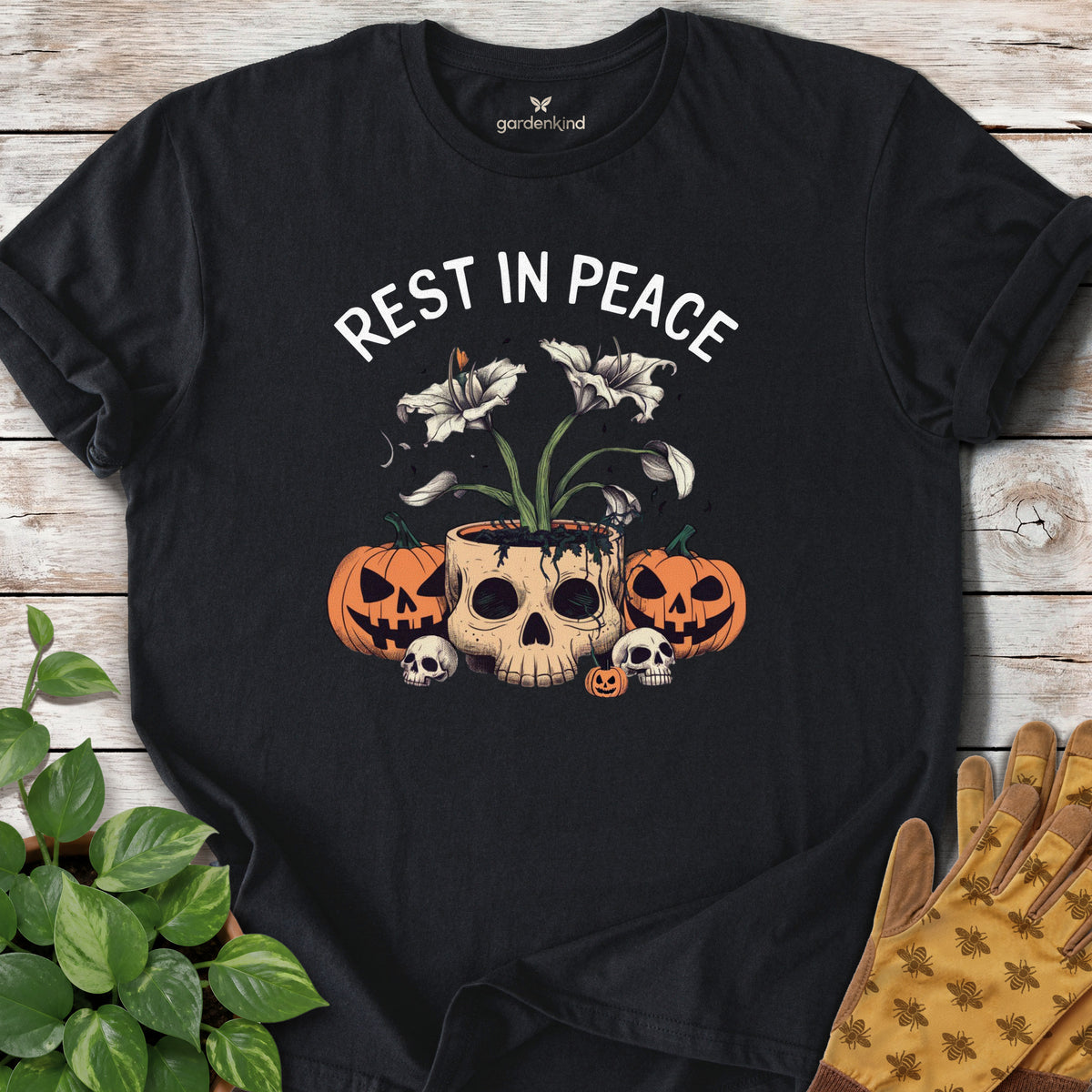 Rest in Peace Lily Tee, Black