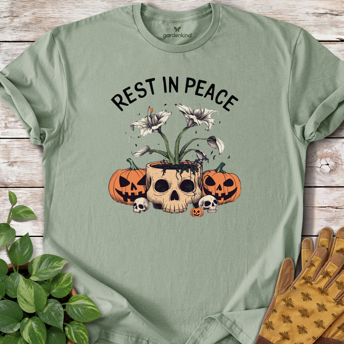 Rest in Peace Lily Tee, Sage