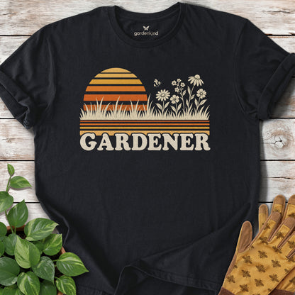 Retro Gardener Tee, Black