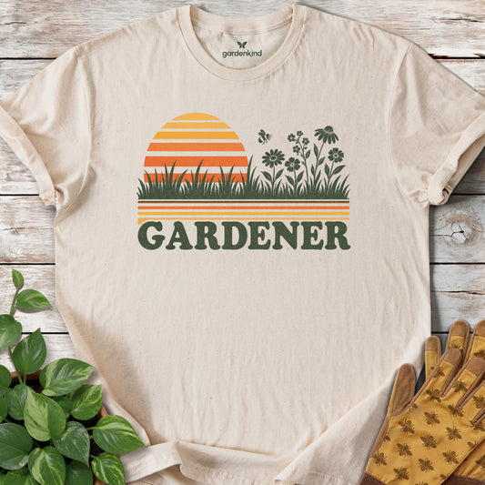Retro Gardener Tee, Natural