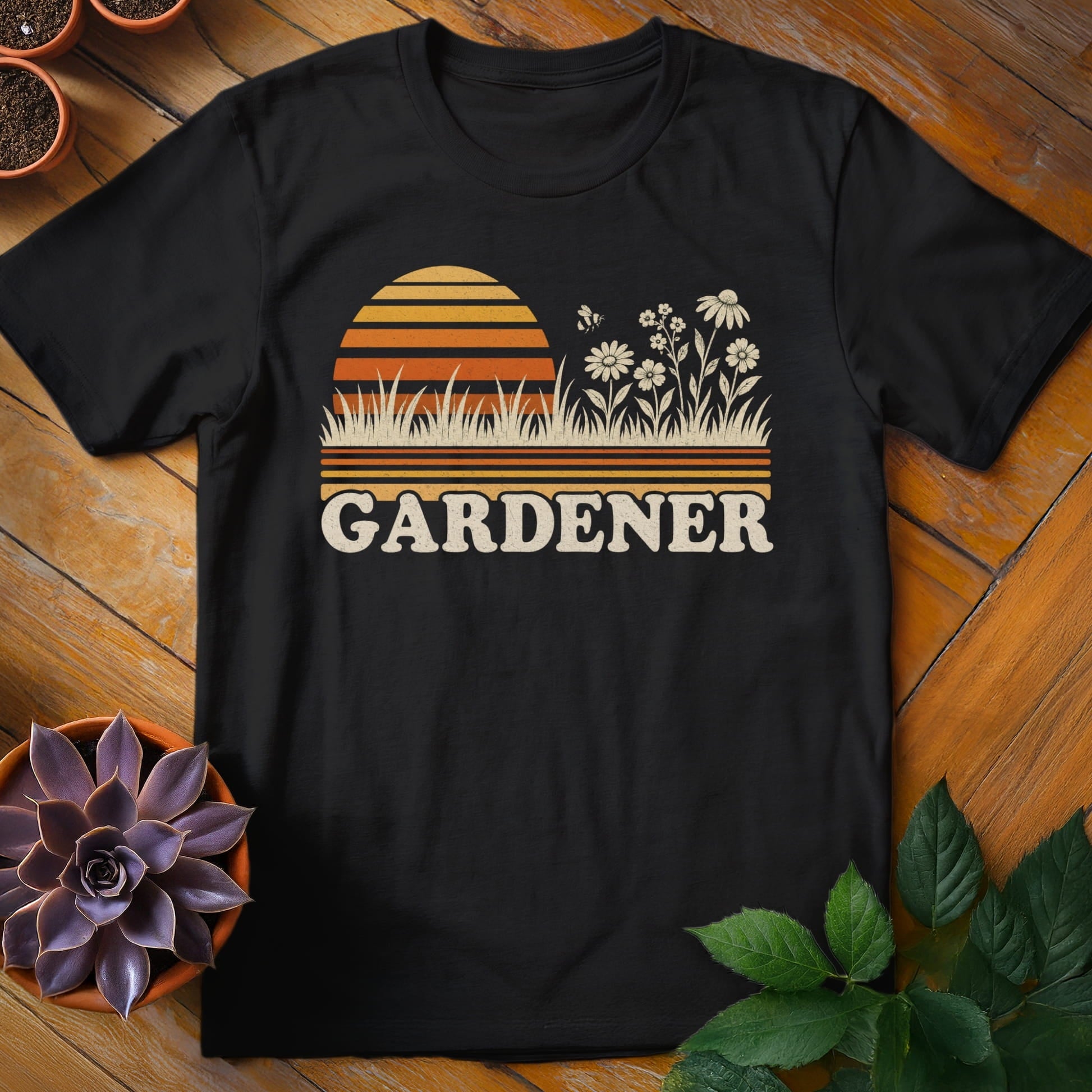 Retro Gardener Tee T-Shirt Black / S