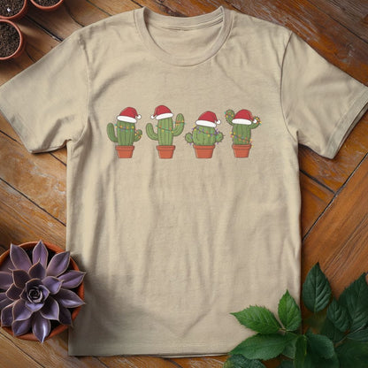 Santa Hat Cacti Tee T-Shirt Sand / S