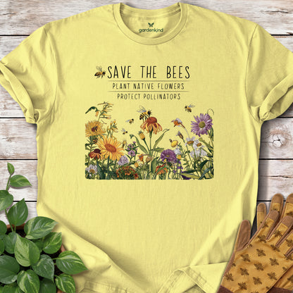 Save the Bees Tee, Cornsilk
