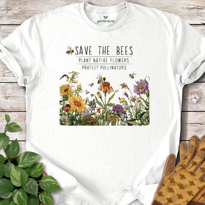 Save the Bees Tee, White