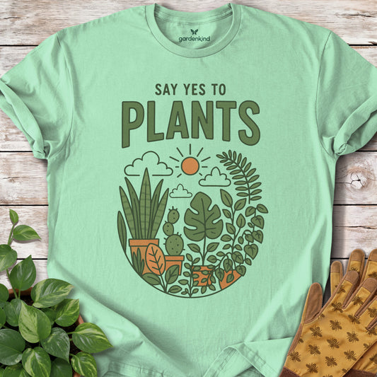 Say Yes to Plants Tee, Mint Green