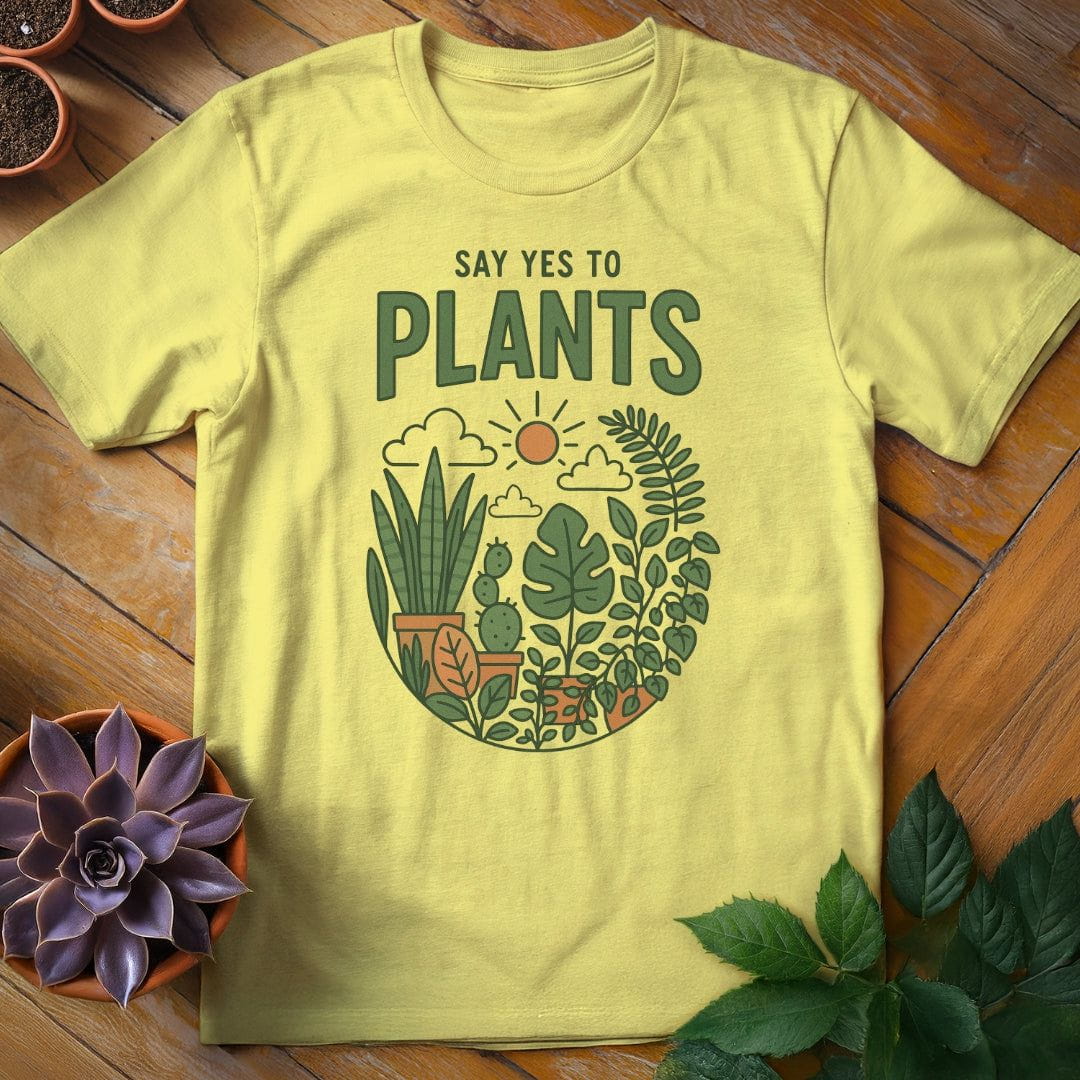 Say Yes to Plants Tee T-Shirt Cornsilk / S