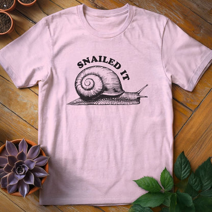 Snailed It Tee T-Shirt Light Pink / S