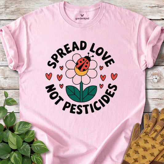 Spread Love Not Pesticides Tee, Light Pink