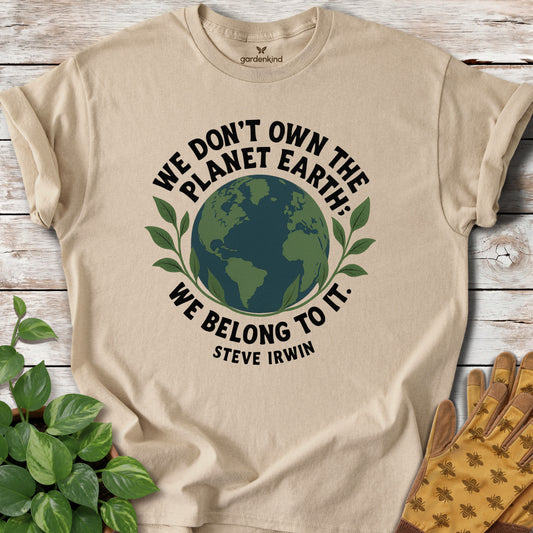 Steve Irwin Quote Tee, Sand