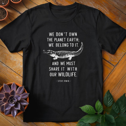 Steve Irwin Quote Tee T-Shirt Black / S