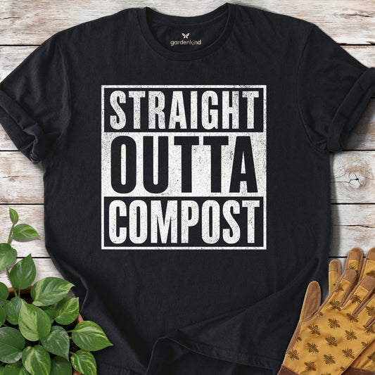 Straight Outta Compost Tee, Black