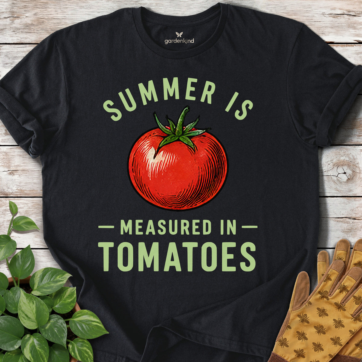 Summer is Measured in Tomatoes Tee, Black