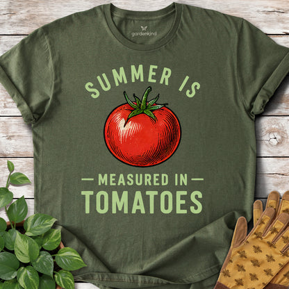Summer is Measured in Tomatoes Tee, Military Green