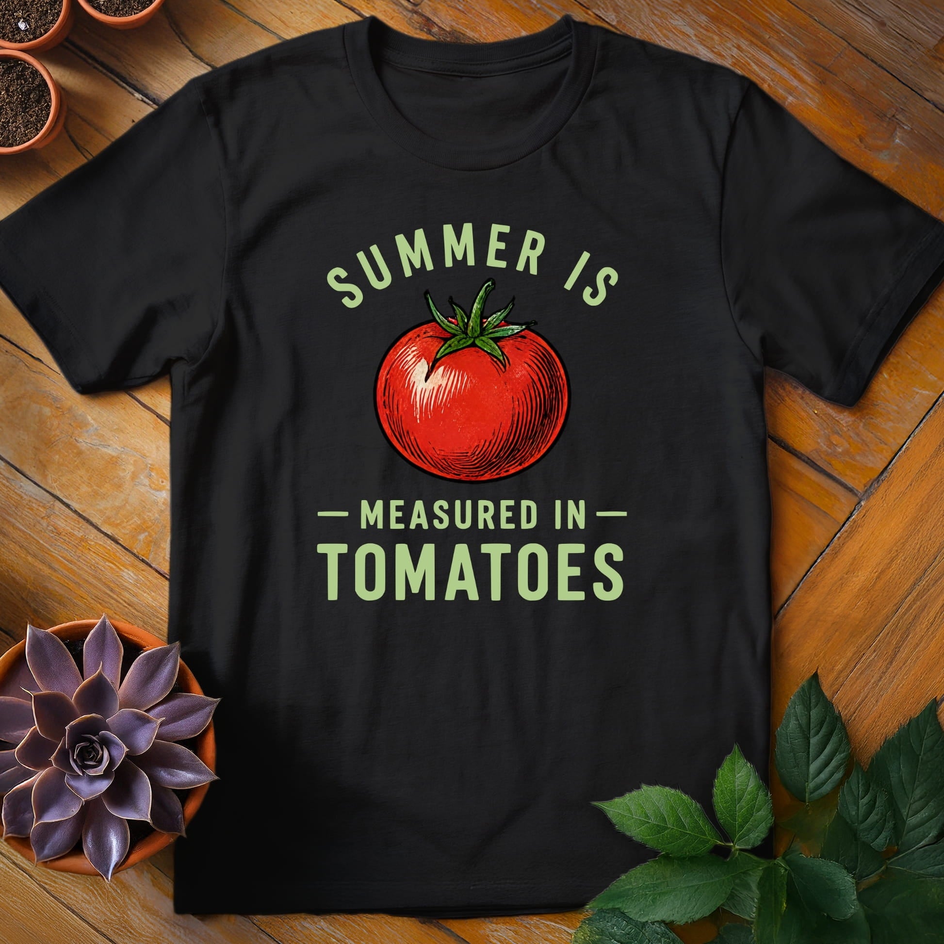 Summer is Measured in Tomatoes Tee T-Shirt Black / S