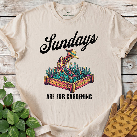 Sundays Are For Gardening Tee, Natural