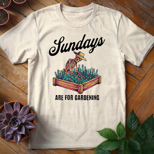 Sundays Are For Gardening Tee T-Shirt Natural / S