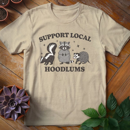 Support Local Hoodlums Tee T-Shirt Sand / S
