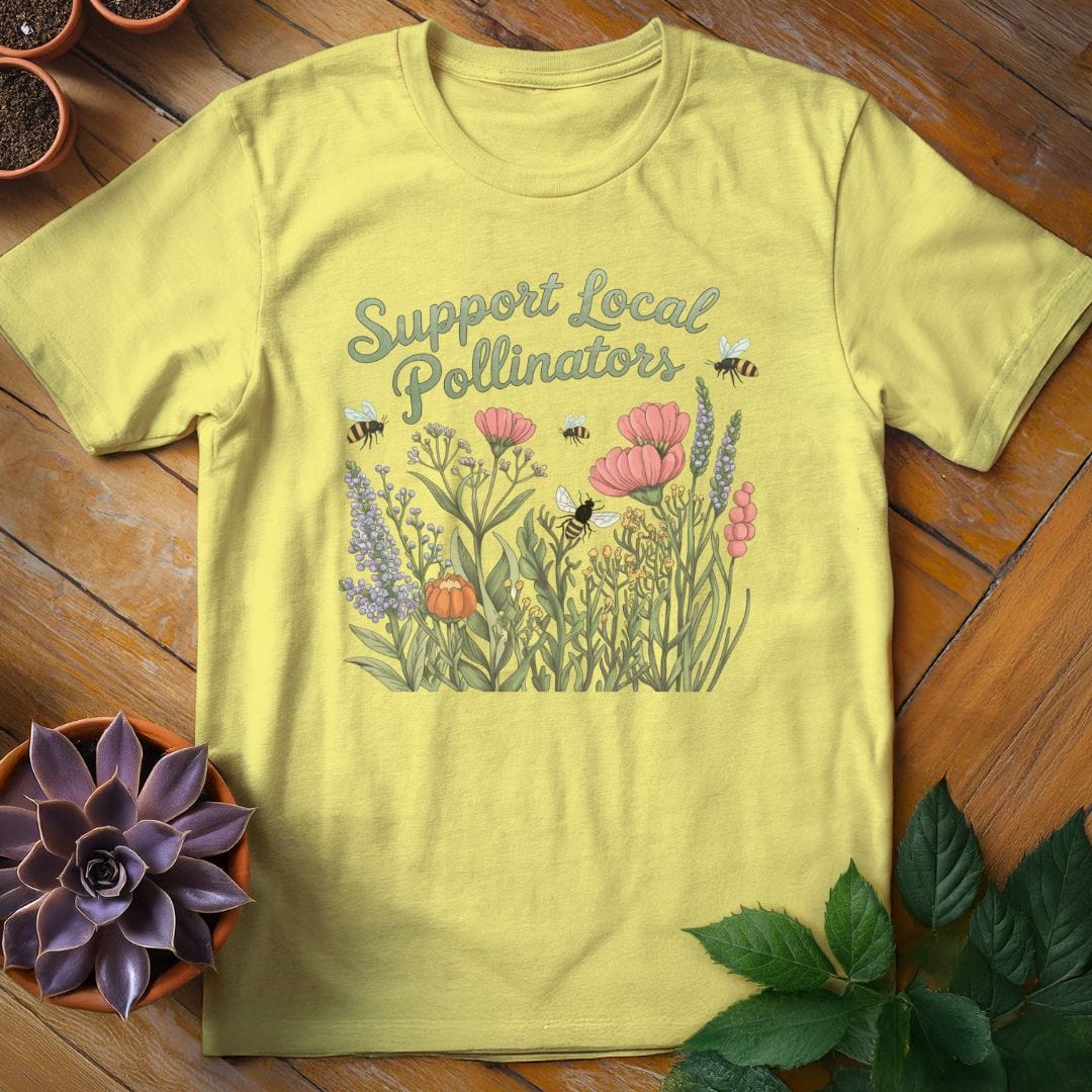 Support Local Pollinators Tee T-Shirt Cornsilk / S