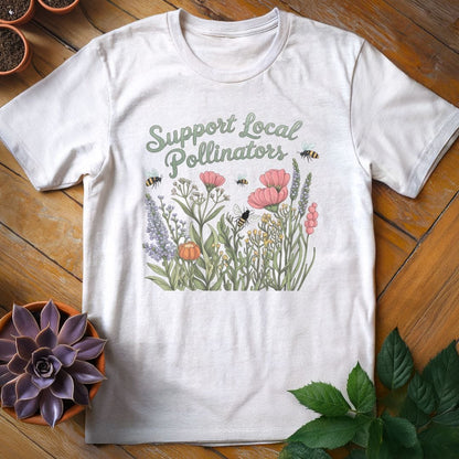 Support Local Pollinators Tee T-Shirt White / S