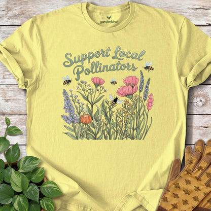 Support Pollinators Tee, Cornsilk