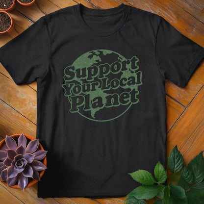 Support Your Local Planet Tee T-Shirt Black / S