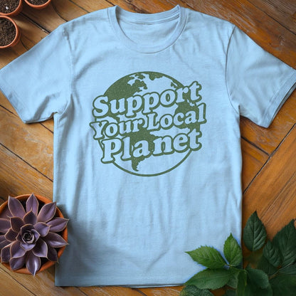 Support Your Local Planet Tee T-Shirt Light Blue / S