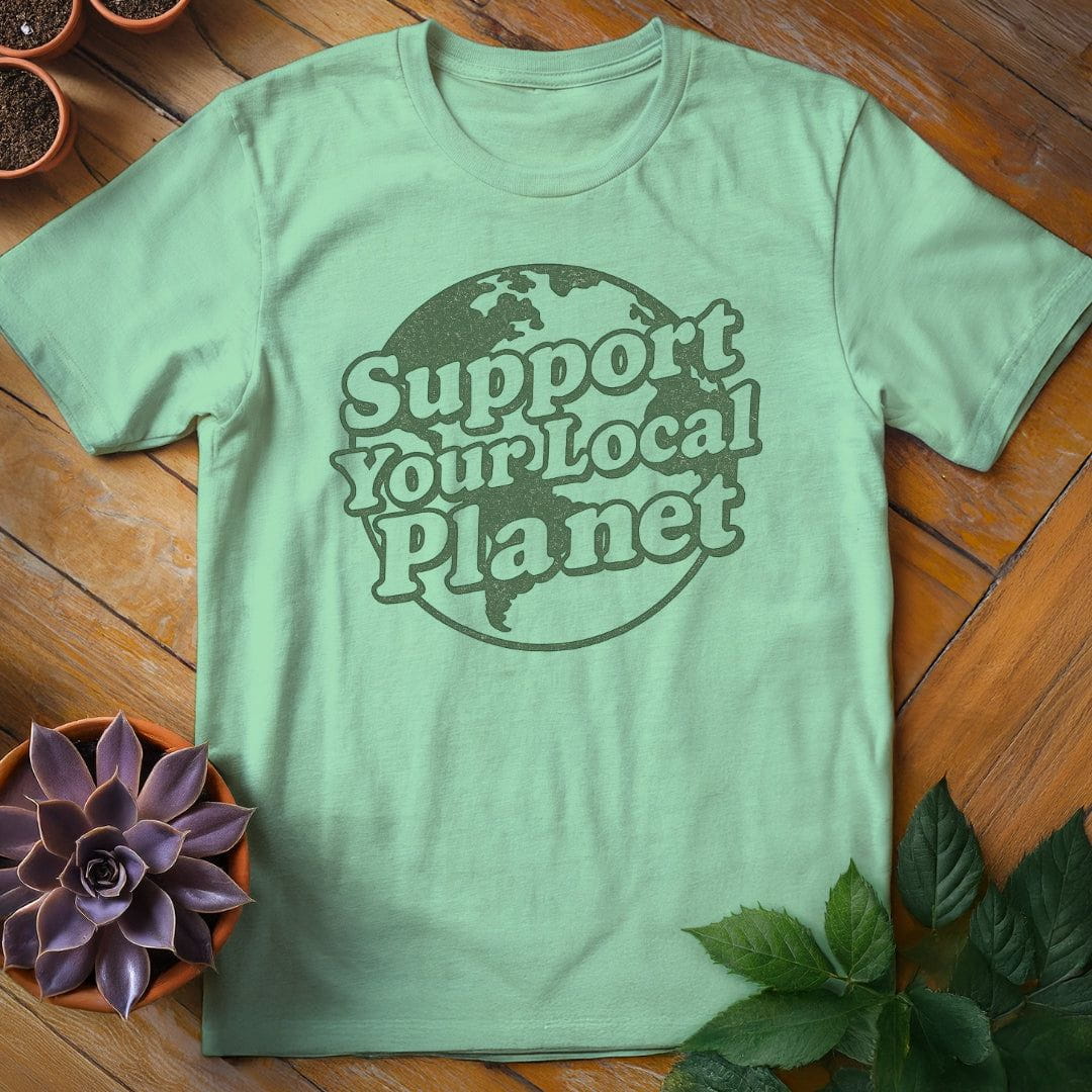 Support Your Local Planet Tee T-Shirt Mint Green / S