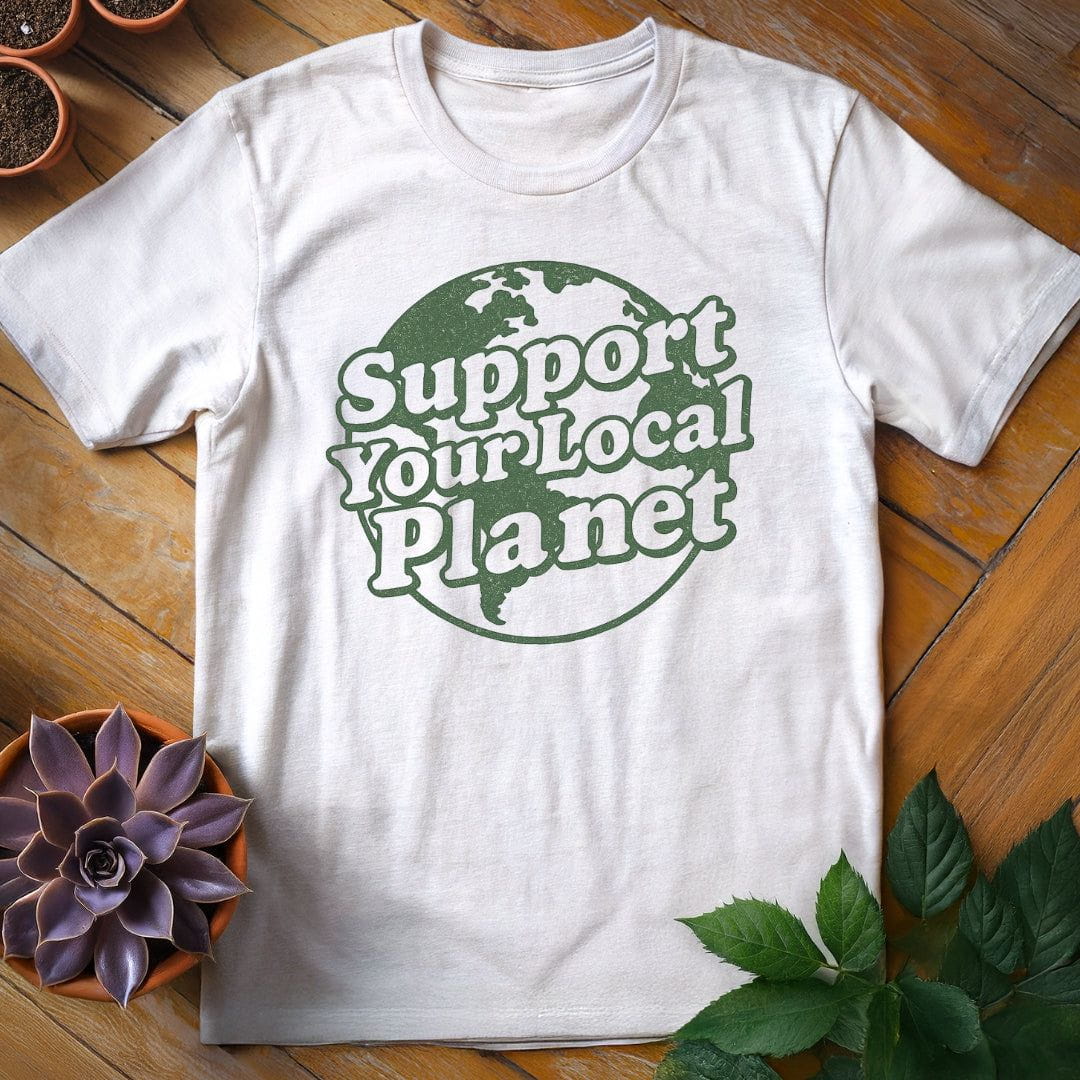 Support Your Local Planet Tee T-Shirt White / S