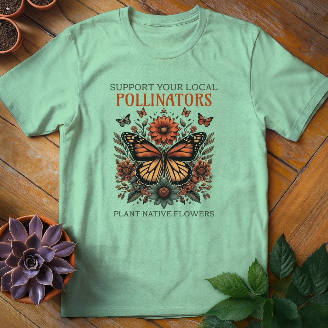 Support Your Local Pollinators Tee T-Shirt Mint Green / S
