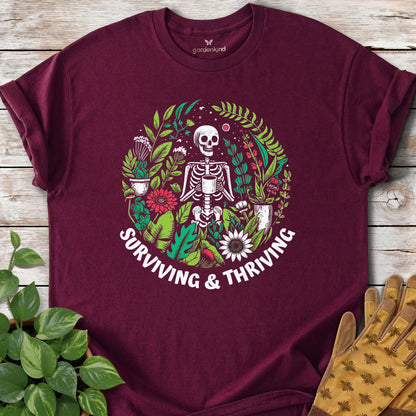 Surviving & Thriving Tee, Maroon