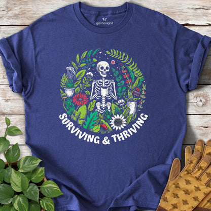 Surviving & Thriving Tee, Metro Blue